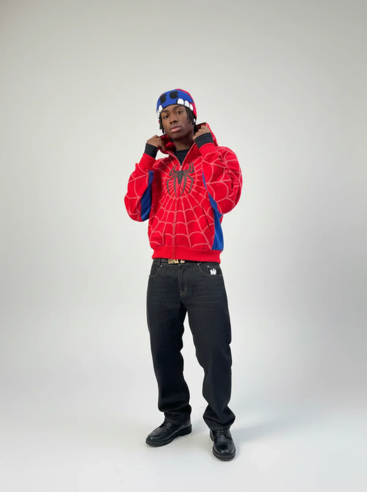 Webbed Zip-Up Hoodie
