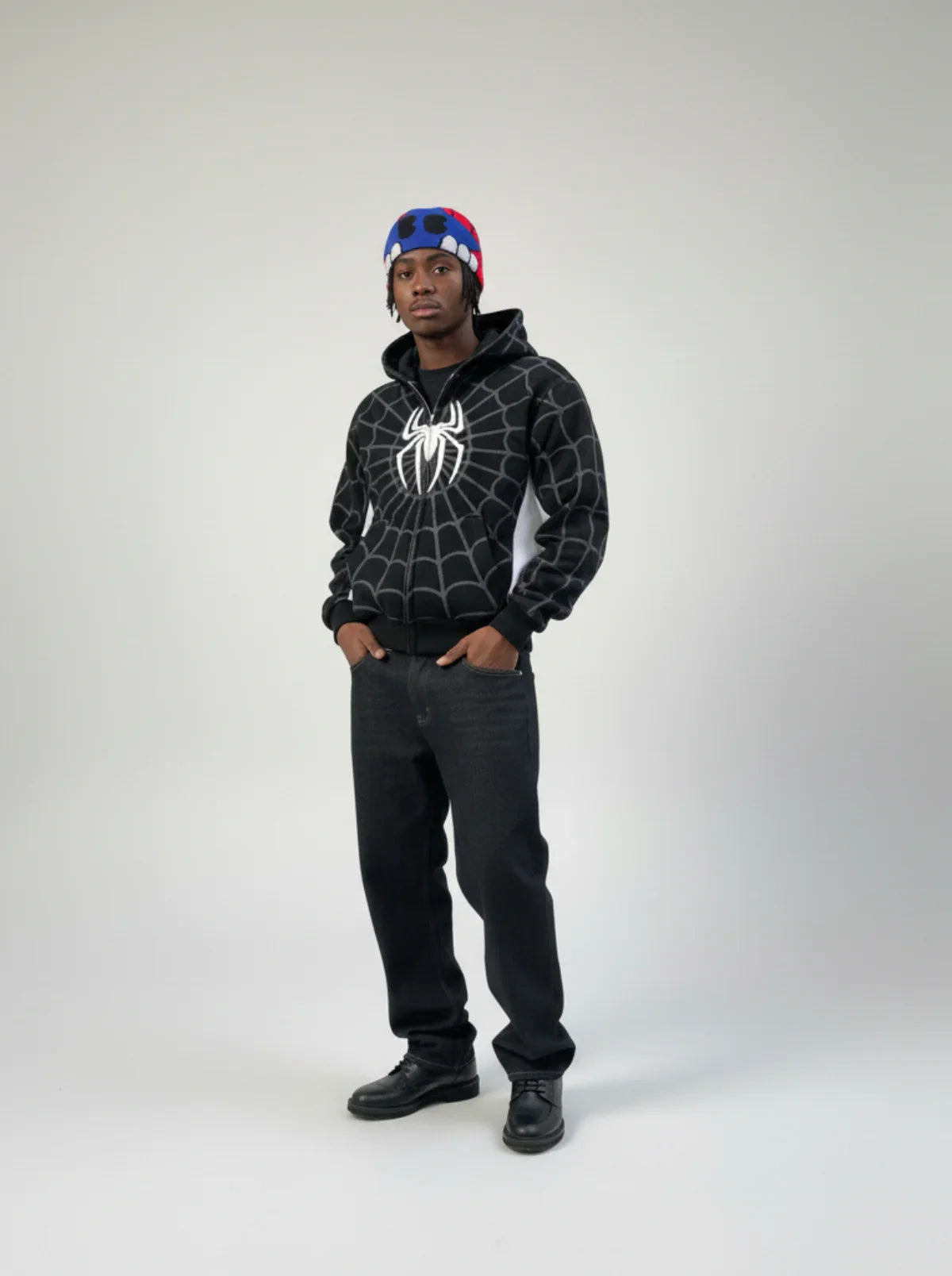 Webbed Zip-Up Hoodie